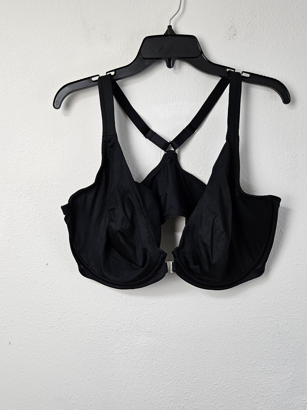 DELIMIRA Black Front Close Racerback Bra Size US 44DD New